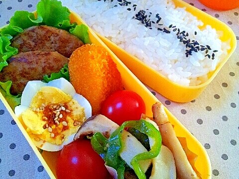 お弁当に✿エリンギとピーマンのカレー風味な炒め物❤